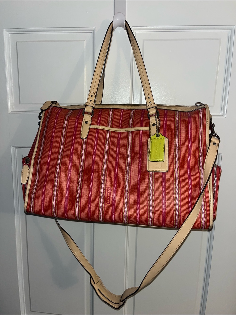 Coach Legacy Striped Tote Bag